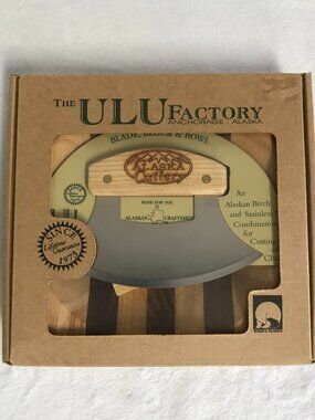 ULU Factory Alaska Ulu Knife Bowl Block Gift Set